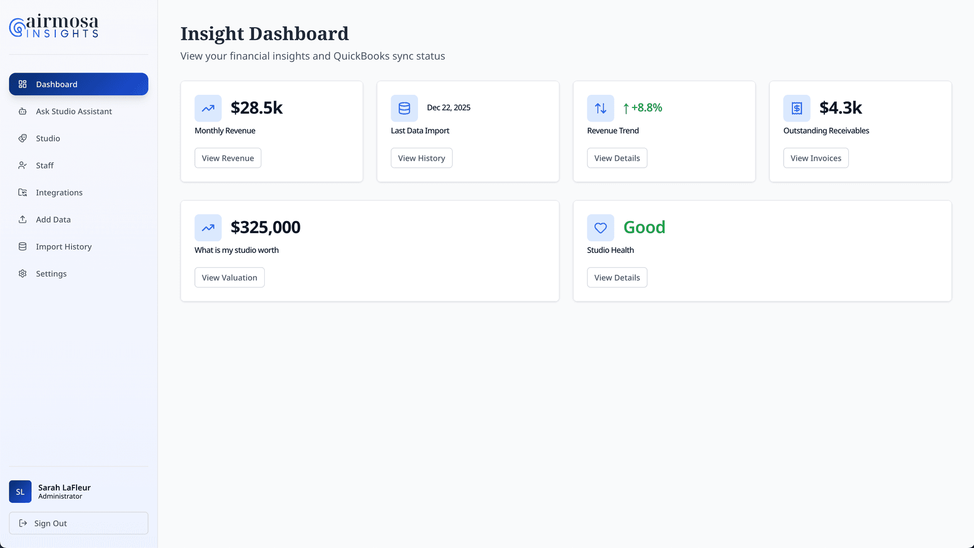 Airmosa Dashboard